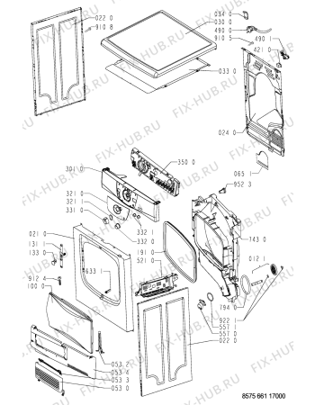 Схема №1 AWZ 661 с изображением Декоративная панель для электросушки Whirlpool 481245210624