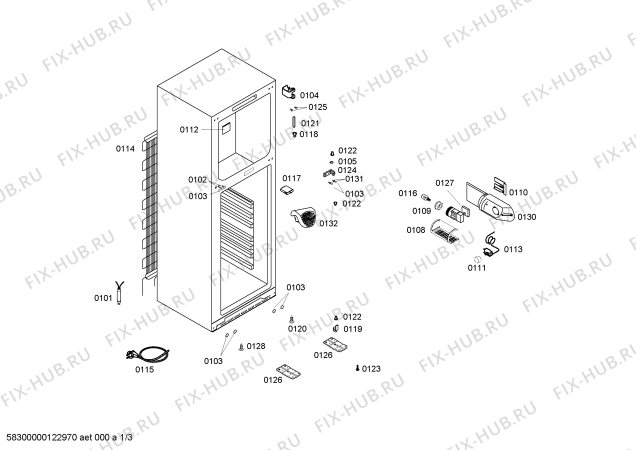 Схема №3 KD42VV00NE с изображением Дверь для холодильной камеры Siemens 00245378