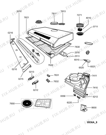 Схема №1 AKR 520 WH с изображением Фильтр для вентиляции Whirlpool 481248048079