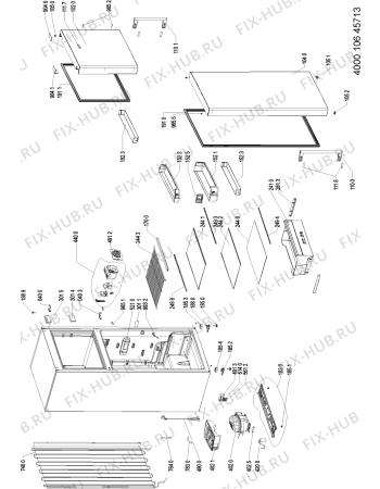 Схема №1 DPA 41 NFW с изображением Обшивка для холодильной камеры Whirlpool 481010426215