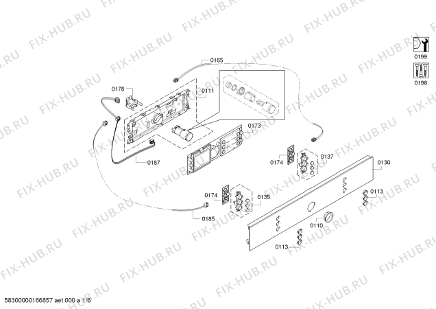 Схема №4 HBC86K723S с изображением Фронтальное стекло для плиты (духовки) Bosch 00688704