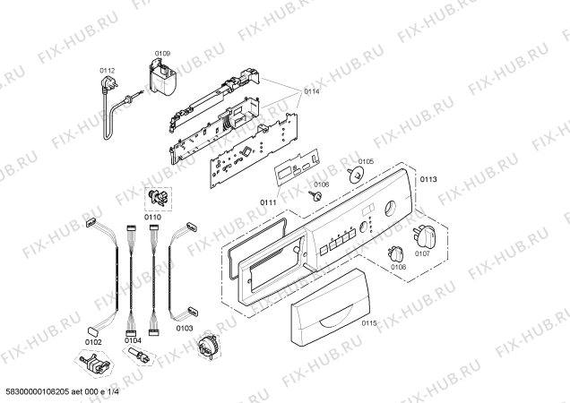 Схема №3 WFO2062FR Maxx WFO 2062 с изображением Ручка для стиралки Bosch 00497241