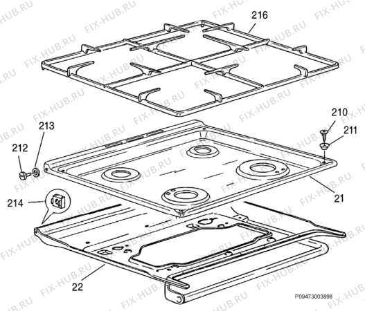 Взрыв-схема комплектующей Zanussi ZX5050E - Схема узла Section 2