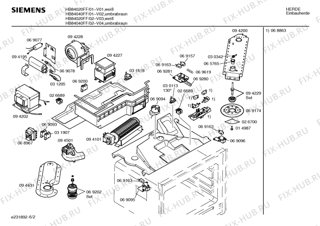 Схема №4 HB49020DK с изображением Кнопка для плиты (духовки) Siemens 00069800