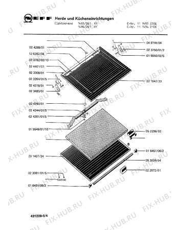 Взрыв-схема плиты (духовки) Neff 1114932306 1493/261XY - Схема узла 04