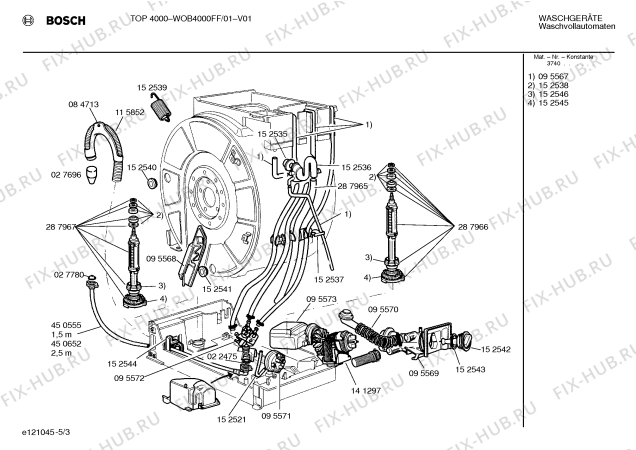 Схема №3 WP23000FF CLASSIC 2300 с изображением Уплотнитель для стиралки Siemens 00152564