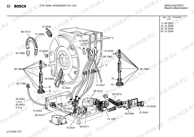 Схема №3 WP23000FF CLASSIC 2300 с изображением Шланг для стиралки Siemens 00095570