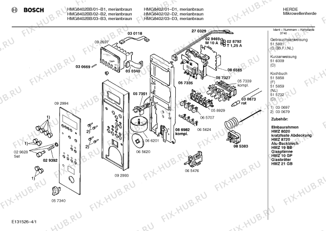 Схема №2 HMG8402BB с изображением Дисплейный ролик для микроволновой печи Bosch 00066201