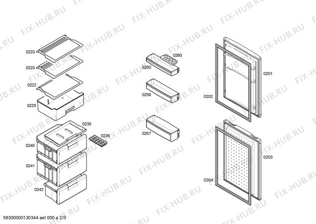 Схема №1 4KV56B10 с изображением Дверь для холодильника Siemens 00244239