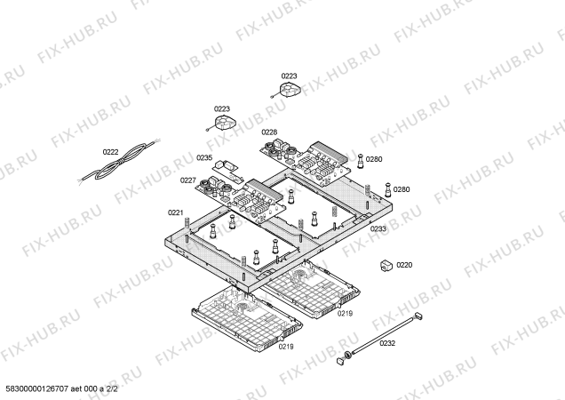 Схема №1 PIE801T01E Inducc.bosch.tc top.80cm.enc_plano.4i+cp с изображением Стеклокерамика для духового шкафа Bosch 00479731