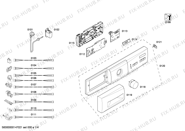 Схема №2 3TS72120A с изображением Ручка выбора программ для стиралки Bosch 00610449