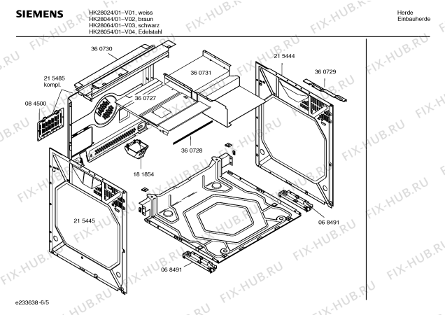 Схема №4 HK28064 с изображением Инструкция по эксплуатации для духового шкафа Siemens 00527719