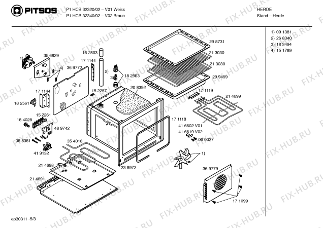 Схема №4 P1HCB88340 с изображением Ручка конфорки для электропечи Bosch 00416608