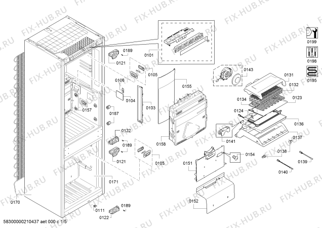 Схема №3 KIF86HD30C Bosch с изображением Емкость для холодильной камеры Bosch 11027640