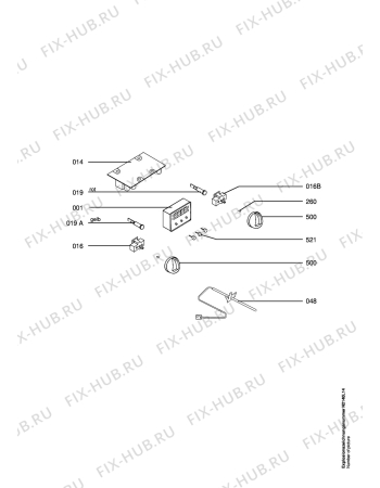 Схема №1 B31000-3-M с изображением Кнопка для электропечи Aeg 3303873008