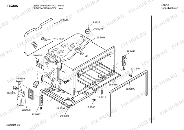 Схема №5 HB9TIA5GB TKC8081 с изображением Панель управления для плиты (духовки) Bosch 00362675