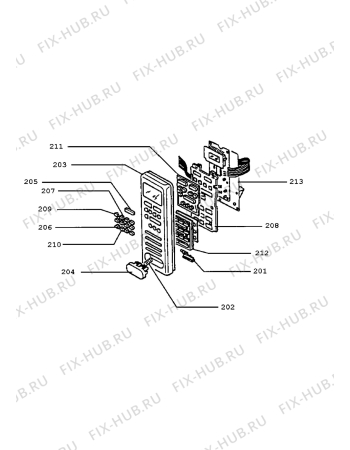 Взрыв-схема микроволновой печи Electrolux EMC3070 - Схема узла Command panel 037