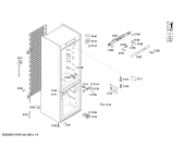 Схема №3 4KF78B12 с изображением Дверь морозильной камеры для холодильной камеры Bosch 00680123