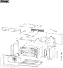 Схема №1 DEP909P с изображением Элемент корпуса для духового шкафа DELONGHI 030247