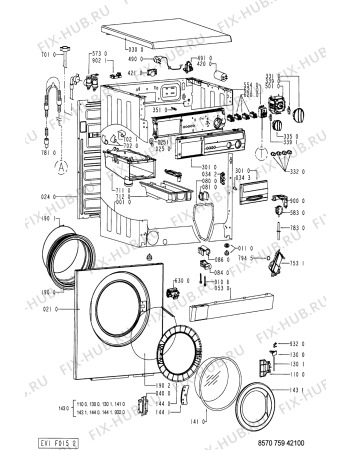 Схема №2 FL 077 с изображением Обшивка для стиральной машины Whirlpool 481245210269