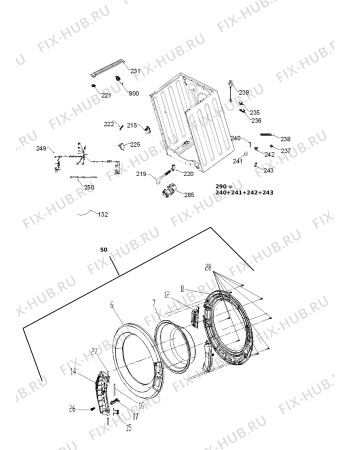 Схема №4 AWO 3760 с изображением Моторчик для стиралки Whirlpool 480111102065