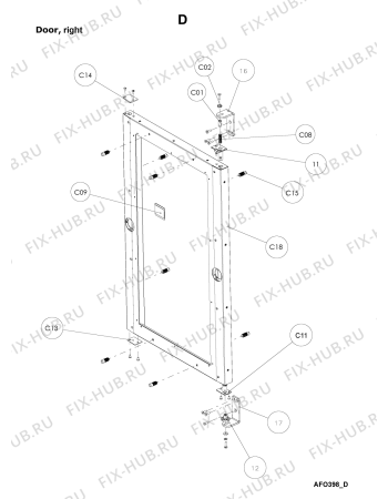 Схема №12 AFO 378 с изображением Запчасть Whirlpool 483286000201