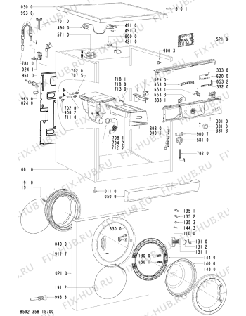 Схема №2 AWOD5446 (F091470) с изображением Руководство для стиралки Indesit C00368823