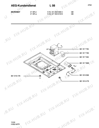 Схема №1 MC DUO 21 EG - W с изображением Накопитель для свч печи Aeg 8996619178685