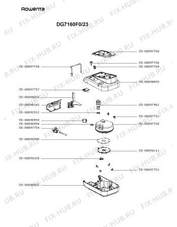 Схема №2 DG7160G0/23 с изображением Ручка для утюга (парогенератора) Rowenta RS-DG0182
