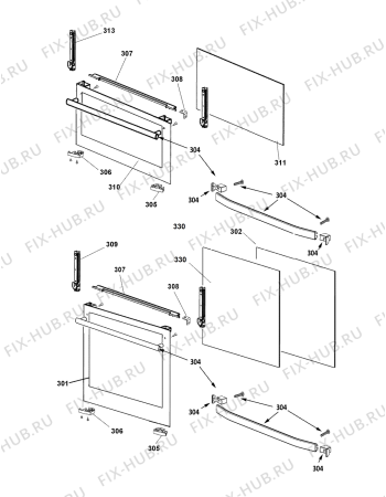 Взрыв-схема плиты (духовки) Hotpoint DKD3841IX (F102291) - Схема узла