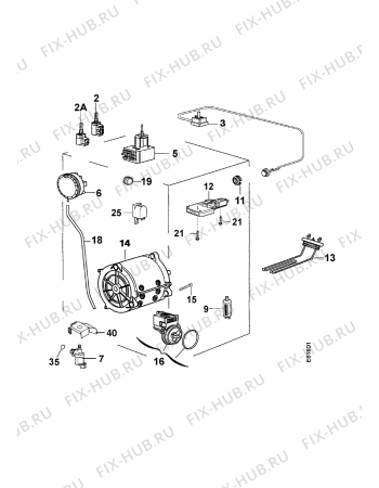 Взрыв-схема стиральной машины Faure LTC529 - Схема узла Electrical equipment