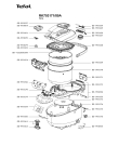 Схема №1 RK703171/89A с изображением Часть корпуса для мультиварки (пароварки) Tefal SS-993179