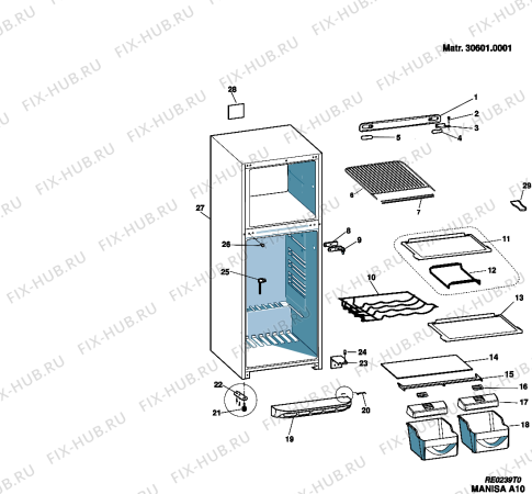 Схема №1 RDL45AAWIIXG (F031934) с изображением Дверка для холодильной камеры Indesit C00117906