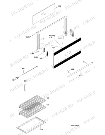 Взрыв-схема плиты (духовки) Electrolux EKM90355X - Схема узла Section 3