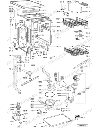 Схема №1 ADP 3500 с изображением Панель для электропосудомоечной машины Whirlpool 481245373425