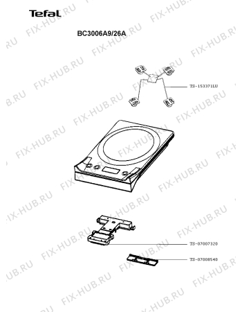 Схема №1 BC3006A9/26A с изображением Дисплей для напольных и кухонных весов Tefal TS-153371LU