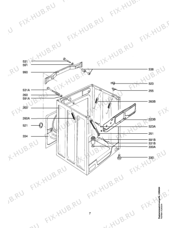 Взрыв-схема стиральной машины Aeg LAV75723-W - Схема узла Housing 001