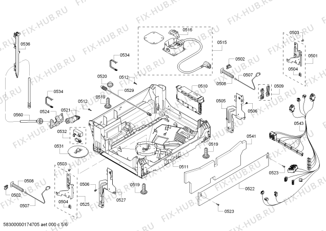 Схема №4 63012322311 Kenmore с изображением Корзина для посуды для посудомойки Bosch 00770730