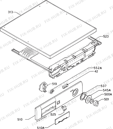 Взрыв-схема стиральной машины Zanussi FL813C - Схема узла Command panel 037