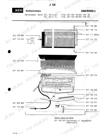 Взрыв-схема холодильника Aeg SANTO 161 L - Схема узла Section2