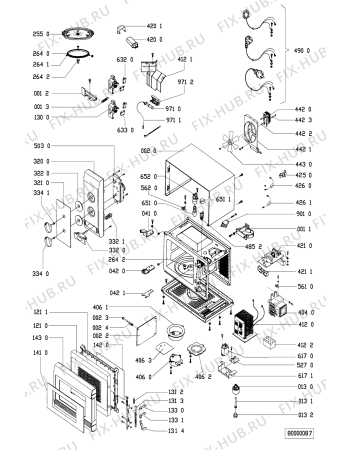 Схема №1 MWS 2822 с изображением Стекло двери для свч печи Whirlpool 481990200296