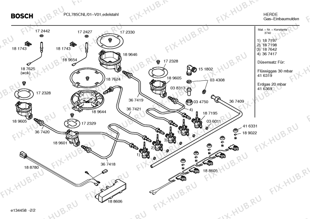 Взрыв-схема плиты (духовки) Bosch PCL785CNL Bosch - Схема узла 02