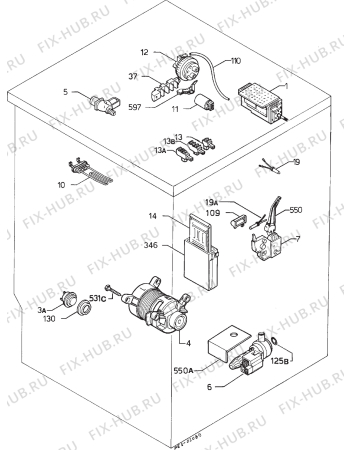 Взрыв-схема стиральной машины Zanussi FL1234 - Схема узла Electrical equipment 268