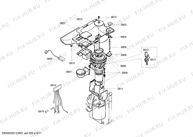 Схема №9 C7660N0GB с изображением Труба для электрокофемашины Bosch 00428098