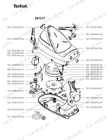 Схема №2 291288 с изображением Ручка для электроутюга Tefal CS-00094448