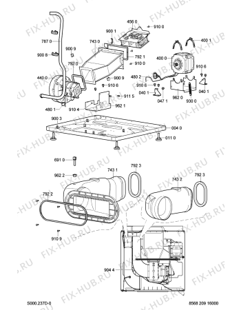 Схема №4 TRA 5060 с изображением Зажим для стиральной машины Whirlpool 481240118702