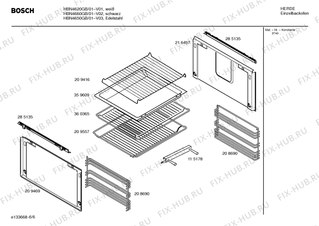 Схема №4 HBN4620GB с изображением Инструкция по эксплуатации для духового шкафа Bosch 00527564