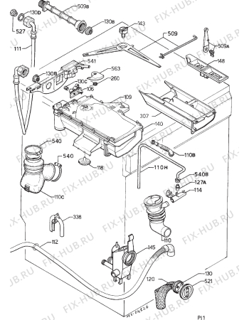 Взрыв-схема стиральной машины Zanussi ZF1252JET - Схема узла Hydraulic System 272