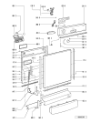 Схема №2 ADP 8540 WH с изображением Обшивка для посудомойки Whirlpool 481245371118