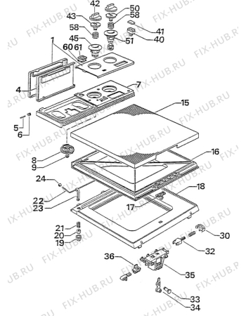 Взрыв-схема стиральной машины Electrolux WH220 - Схема узла W30 Panel,User manual B